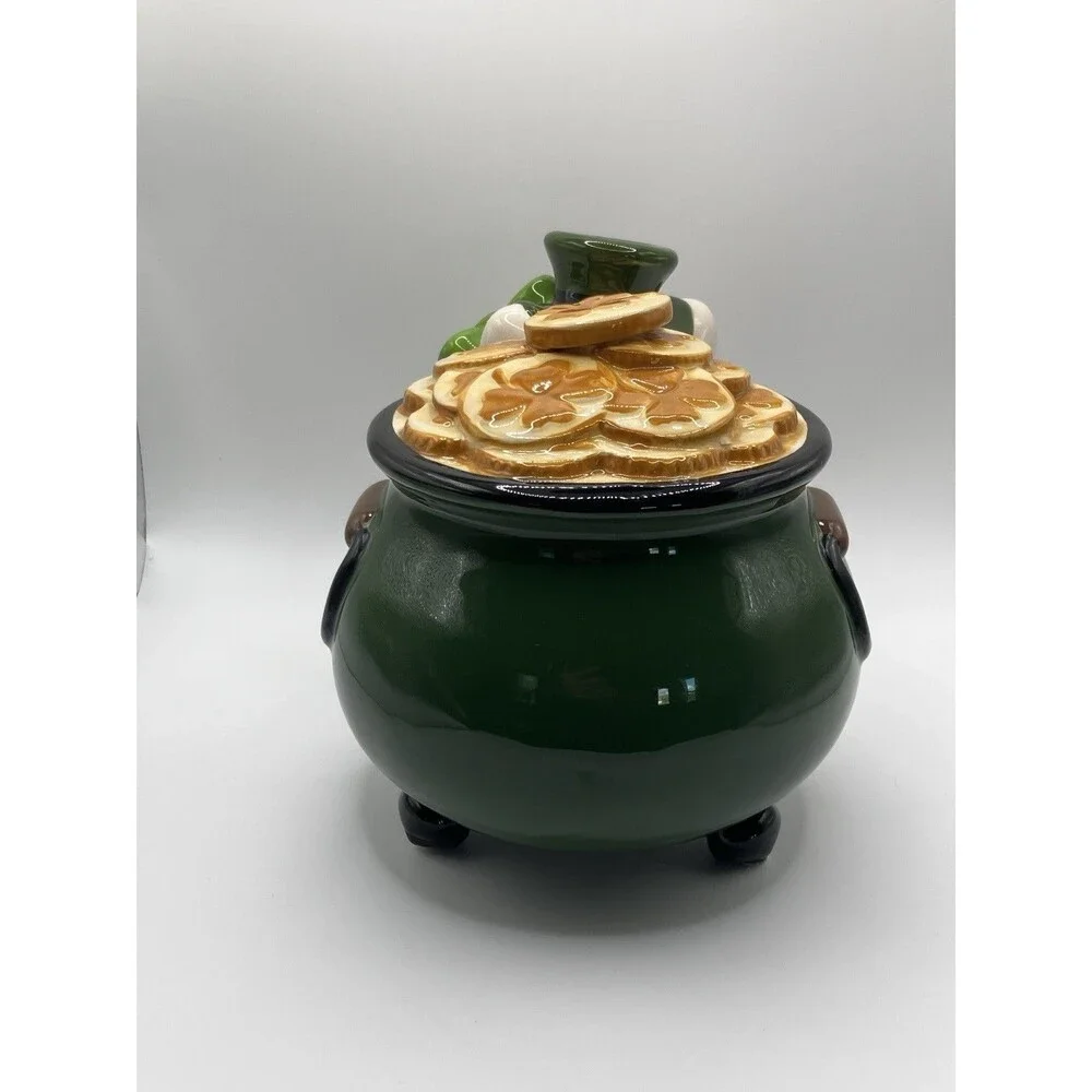 Blue Sky Clayworks Hello Kitty St Patricks Day Pot of Gold Figurine 24749